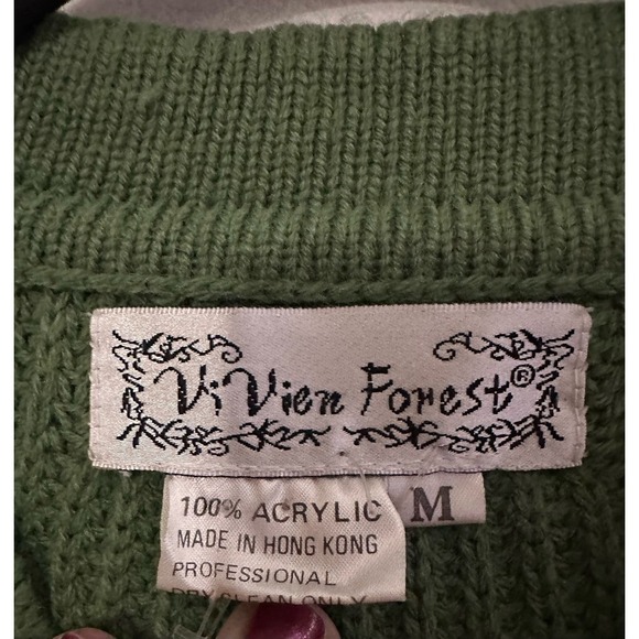 NWT VIVIEN FOREST Vintage 80s/90s Metallic Beaded  Cardigan Sweater - Medium - Picture 3 of 5